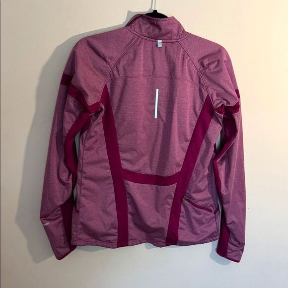 Nike Women Jacket Dri-fit Utility Burgundy Pink Fushia Small Workout Gym Light - Picture 2 of 6